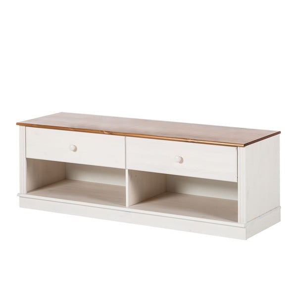 Fehér borovi fenyő TV-állvány 137x47 cm Anita – Støraa-image-2