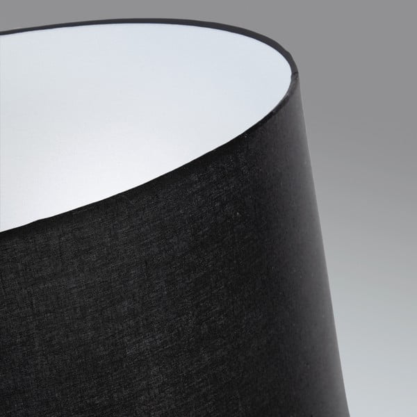 Fekete állólámpa textil búrával (magasság 157 cm) Ikia – Kave Home-image-1