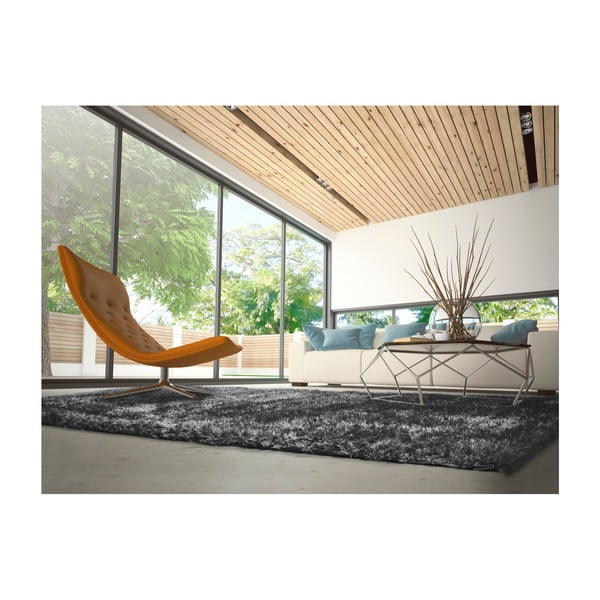 Antracitszürke szőnyeg 60x120 cm Aloe Liso – Universal-image-1