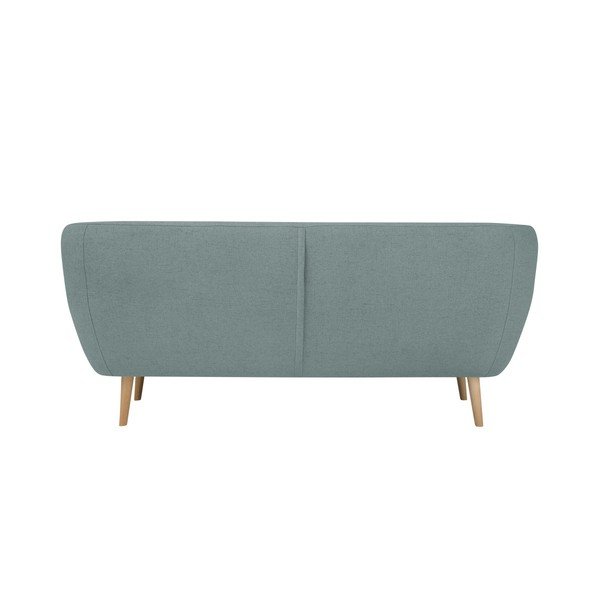 Sicile mentol zöld 3 személyes kanapé világos lábakkal - Mazzini Sofas-image-2