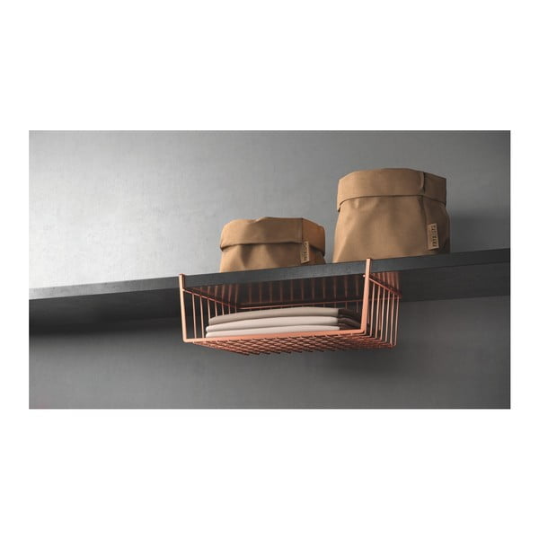 Rézszínű függő tároló, szélesség 40 cm - Metaltex-image-1