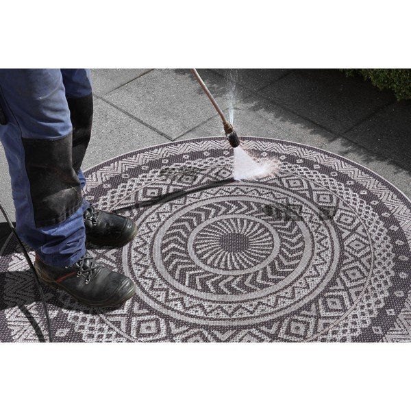 Round szürke kültéri szőnyeg, ø 160 cm - Ragami-image-3