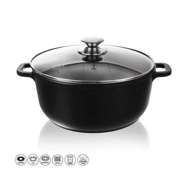 Grande alumínium fazék üvegfedéllel, ø 28 cm - Orion-image-3