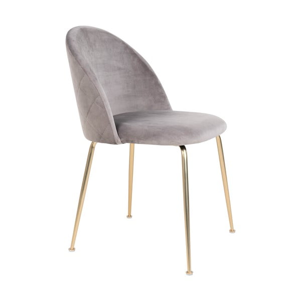 Világosszürke bársony étkezőszék szett 2 db-os Geneve – House Nordic-image-3