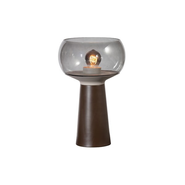 Barna fém asztali lámpa, magasság 37 cm - BePureHome