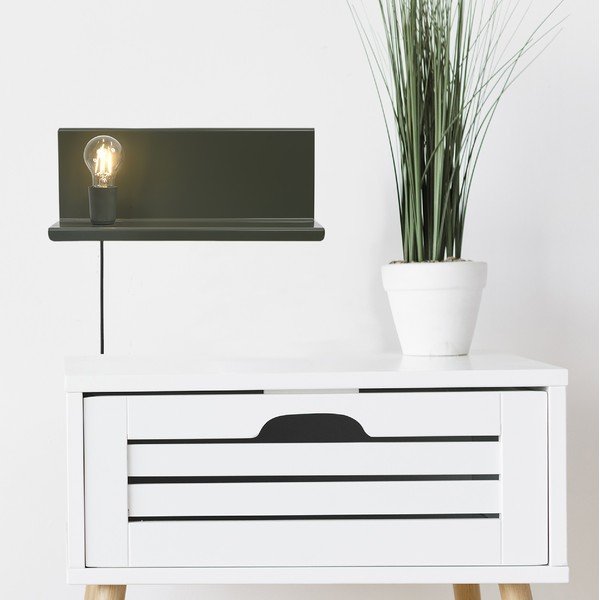 Decor Shelfie2 zöld falilámpa polccal - Homemania-image-1