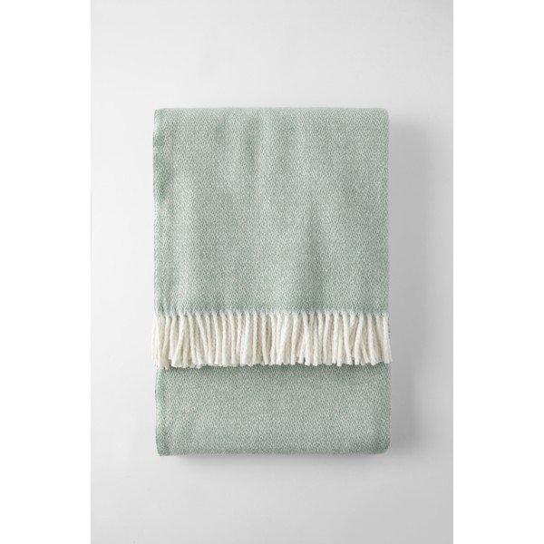 Zöld pamutkeverék takaró 140x180 cm Espiga – Euromant