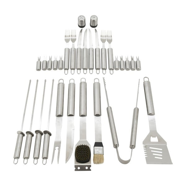 Alu 30 db-os grillező eszköz készlet táskával - Cattara-image-1