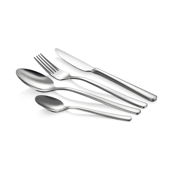 Ezüstszínű rozsdamentes acél evőeszköz készlet 24 db-os Victoria – Tescoma-image-2
