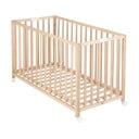 Natúr színű összecsukható  gurulós babaágy 60x120 cm Fold up – Roba