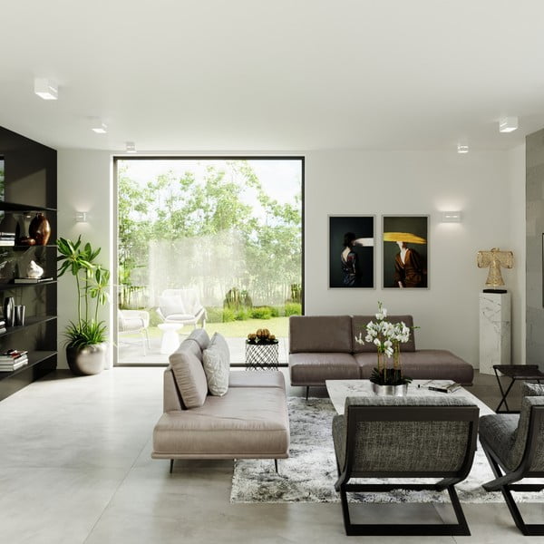 Fehér mennyezeti lámpa fém búrával 10x10 cm Lorum – Sollux-image-4