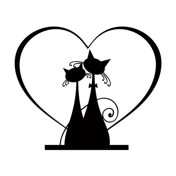 Fanastick Cats in Love öntapadós matrica - Ambiance-image-1