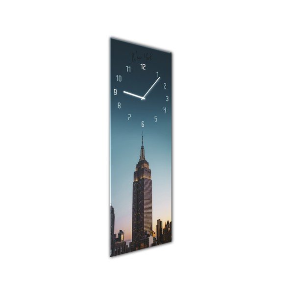 Glassclock Manhattan fali kép, 20 x 60 cm - Styler