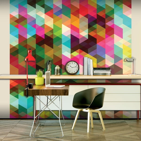 Colourful Geometry nagyméretű tapéta, 300 x 231 cm - Artgeist