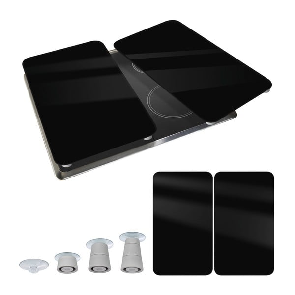 Edzett üveg tűzhely fedőlap szett 2 db-os 30x52 cm Universal – Wenko-image-3