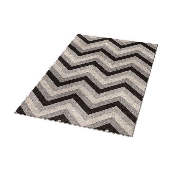 Chateau Chevron fekete szőnyeg, 70 x 140 cm-image-2