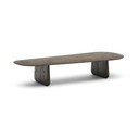 Sötétbarna tölgyfa dohányzóasztal 64x146 cm Pirita – Kave Home