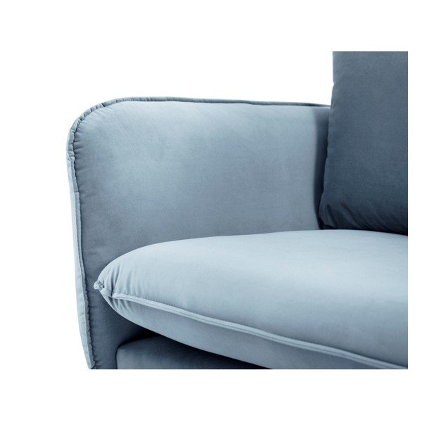 Vienna világoskék bársony kanapé, 230 cm - Cosmopolitan Design-image-4