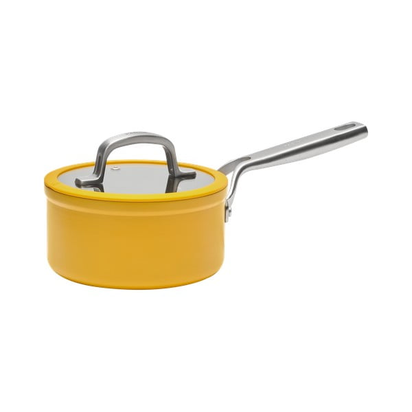 Indukciós tűzhelyhez alkalmas edény fedővel-kerámia felülettel 1,3 l Meda 3.0 – FABINI