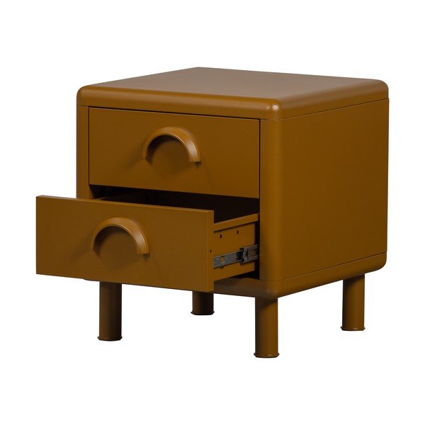 Okkersárga fém éjjeliszekrény Rune – WOOOD-image-3