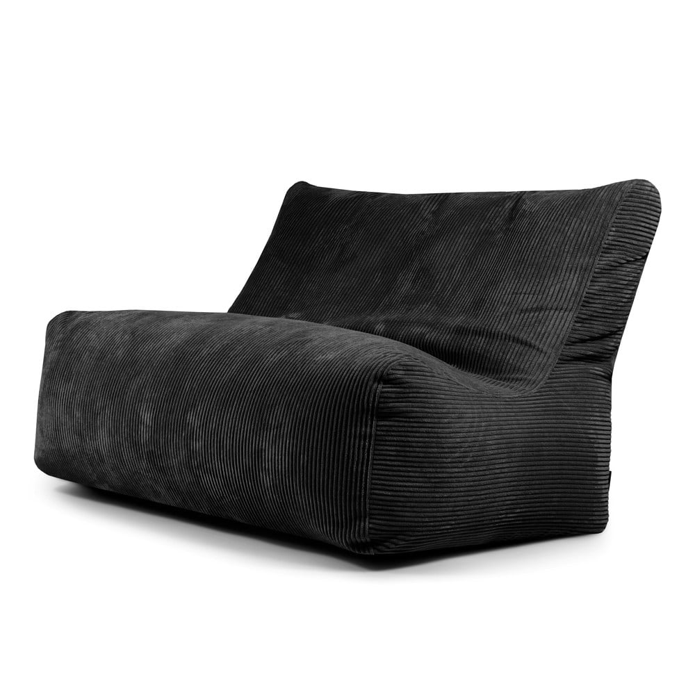 Fekete kordbársony babzsákfotel Sofa Seat Lounge  SLOWDOWN