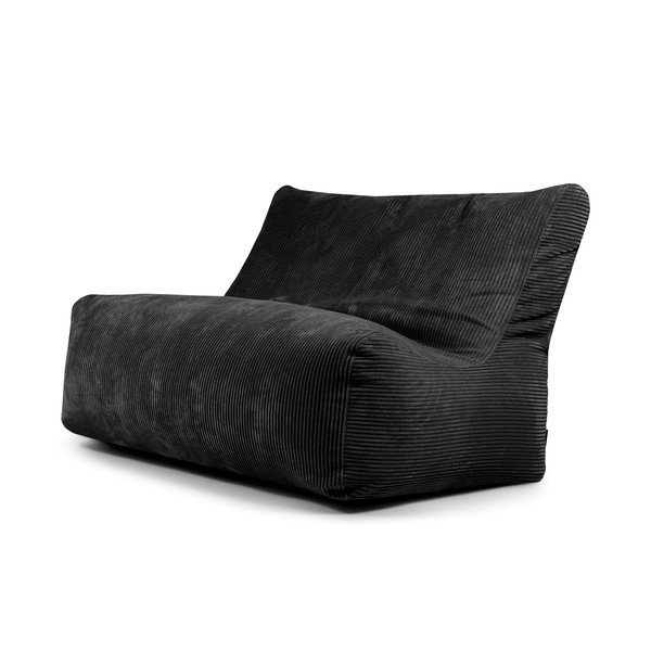 Fekete kordbársony babzsákfotel Sofa Seat Lounge – SLOWDOWN