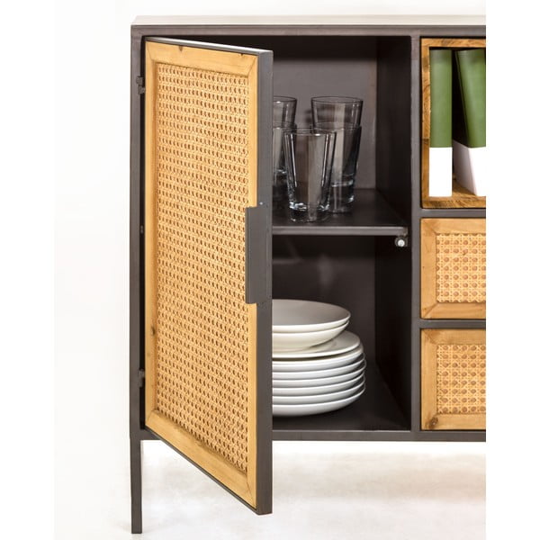 Kyoko fekete-barna komód - Kave Home-image-1