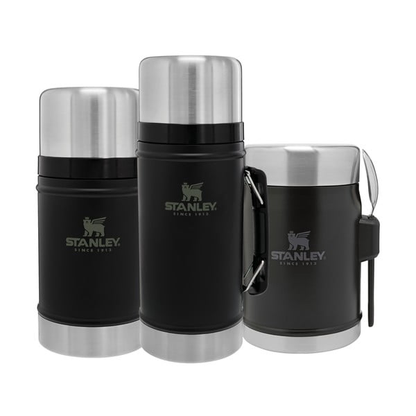 Fekete rozsdamentes acél ételtartó termosz 940 ml Legendary Classic Black – Stanley-image-2