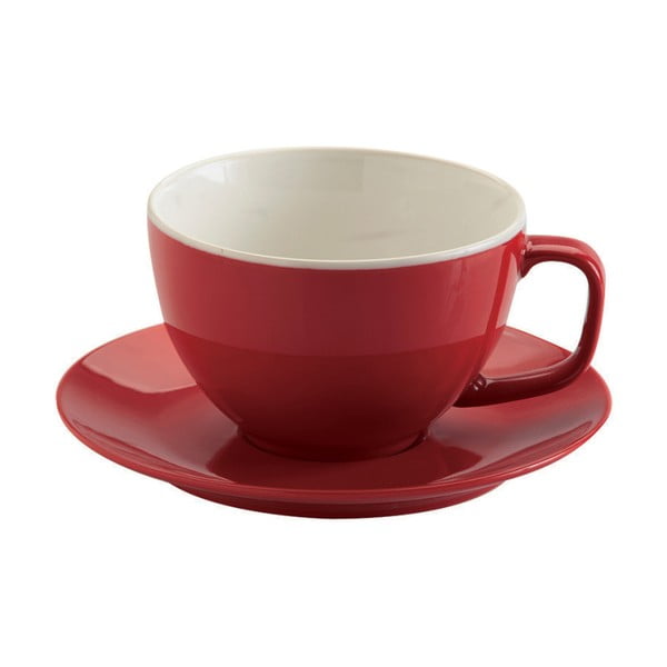 Loren piros agyag csésze csészealjjal, 426 ml - Price & Kensington