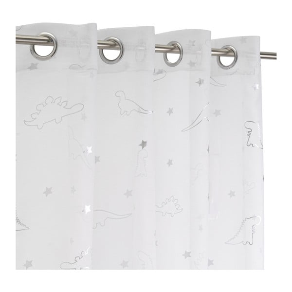Fehér-ezüstszínű fényáteresztő függöny 140x260 cm Dinos – Casa Selección-image-2