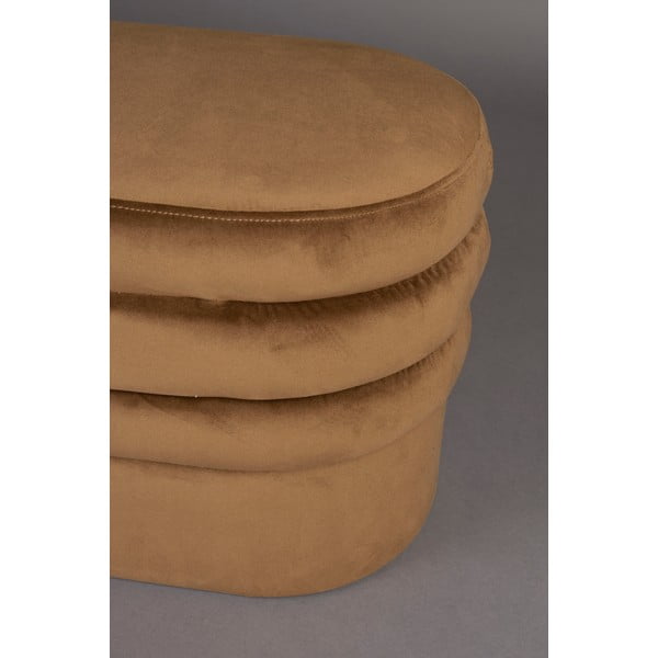 Barna bársony pad Aditi – Dutchbone-image-3