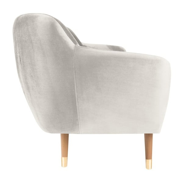 Benito krémszínű bársony kanapé, 158 cm - Mazzini Sofas-image-3