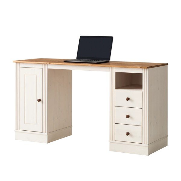 Íróasztal borovi fenyő asztallappal 50x140 cm Anita – Støraa-image-4