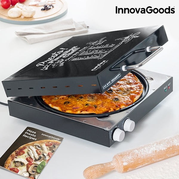 Elektromos pizzás doboz szakácskönyvvel, 1200W - InnovaGoods