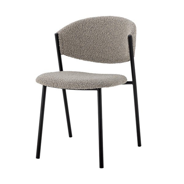 Szürke kárpitozott rakásolható étkezőszék szett 2 db-os Marlo – Bloomingville-image-3