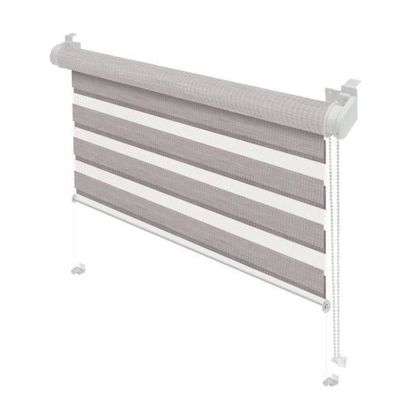 Szürkésbarna nappali-éjszakai roló 80x150 cm Zebra Silvalin – Gardinia-image-1