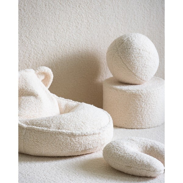 Krémszínű buklé gyerek puff – Wigiwama-image-2