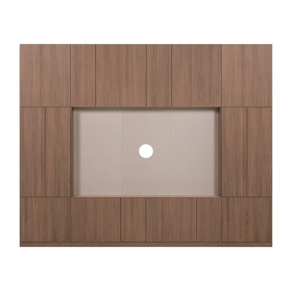 Sötét natúr színű moduláris nappali bútor szett 268x215 cm Build – WOOOD