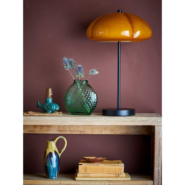 Okkersárga asztali lámpa üveg búrával (magasság 46,5 cm) Kinoko – Bloomingville-image-1