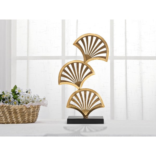 Triple Leaf fém szobor aranyszínű dekorral - Mauro Ferretti-image-2