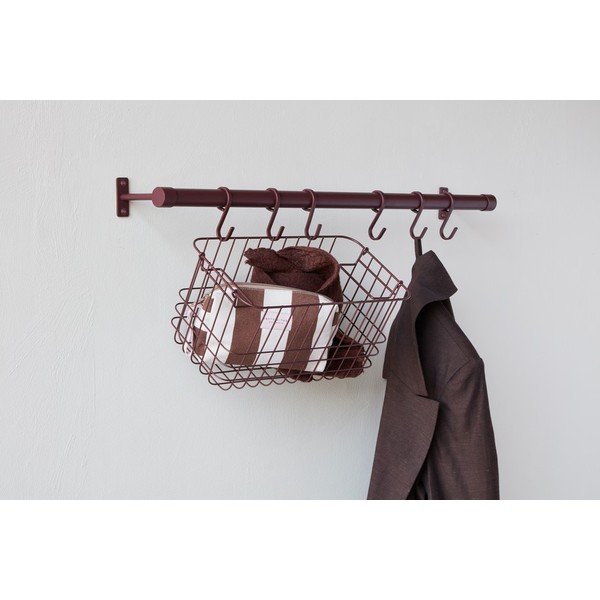 Borvörös rozsdamentes acél fali fogas 70 cm Hang-It – Mette Ditmer Denmark-image-3