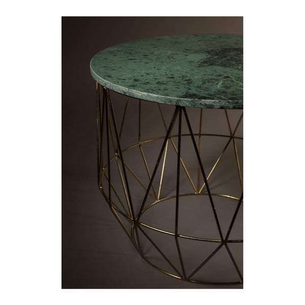 Tárolóasztal márvány lappal, ⌀ 51 cm - Dutchbone-image-1