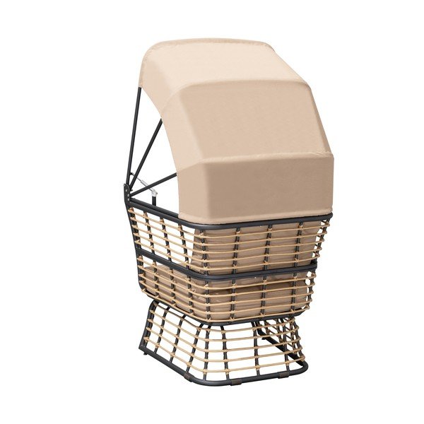 Bézs fém kerti fotel Paros – Garden Pleasure-image-3