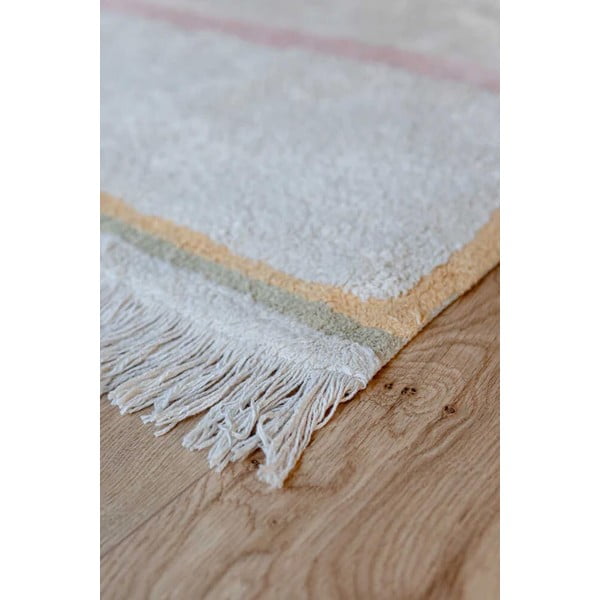 Rózsaszín-krémszínű mosható kézi szövésű pamut szőnyeg 200x300 cm Lanes Vintage Nude – Lorena Canals-image-3