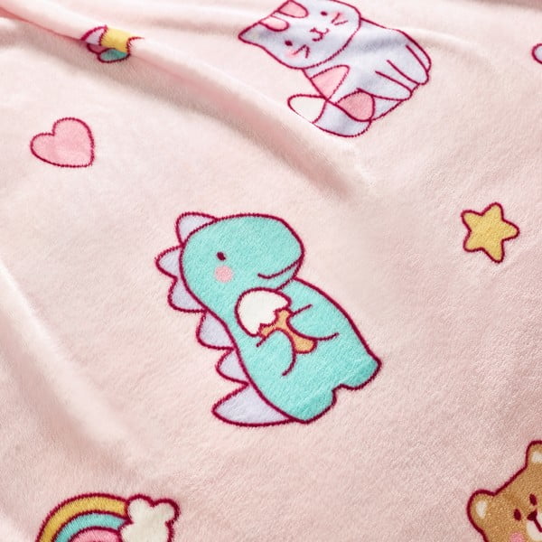 Rózsaszín fleece gyerek takaró 130x170 cm Forever Together – Catherine Lansfield-image-3