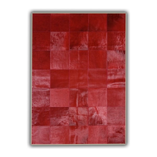 Plain piros állatbőr szőnyeg, 215 x 150 cm - Pipsa