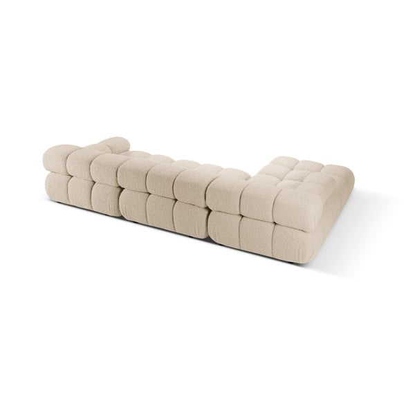 Bézs buklé moduláris sarokkanapé (bal oldali) Bellis – Micadoni Home-image-4