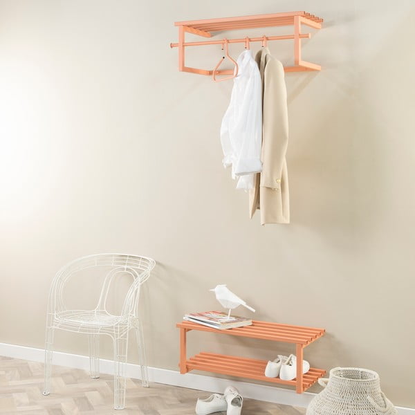 Lazacszínű fém fali fogas polccal 76 cm Marco – Spinder Design-image-2