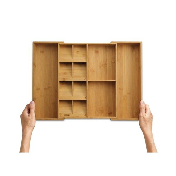 Natúr színű állítható bambusz evőeszköztartó fiókba 32 x 40 cm DrawerStore Bamboo – Joseph Joseph-image-4