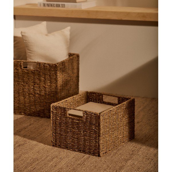 Tengerifű tárolókosár szett 2 db-os polcos állványhoz 32x27x22 cm Tossa – Kave Home-image-2